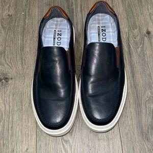 Izod memory foam dress slip ons